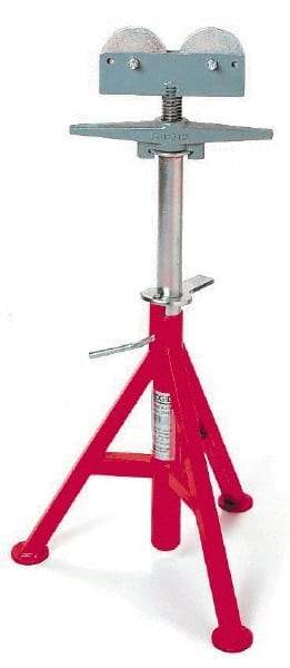 Ridgid - 12" Pipe Capacity, Adjustable Pipe Stand with 2 Roller Head - 23" to 41" High, 2,500 Lb Capacity - Strong Tooling