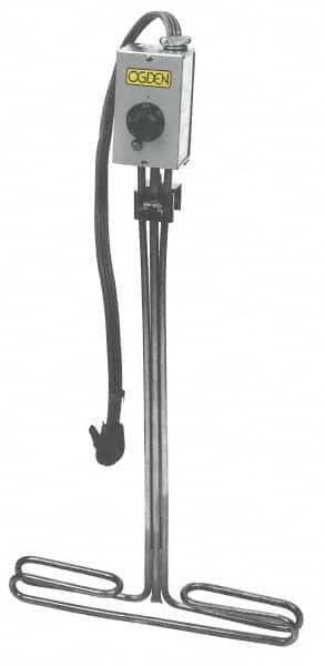 Made in USA - 120 Volt, 1 Phase, 1,000 Watt, T Type Sink Sanitizer Heater - 26" Leg Length - Strong Tooling