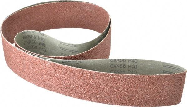 Tru-Maxx - 3" Wide x 90" OAL, 40 Grit, Aluminum Oxide Abrasive Belt - Aluminum Oxide, Coarse, Coated, X Weighted Cloth Backing, Series VAC228 - Strong Tooling