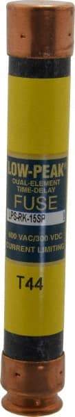 Cooper Bussmann - 300 VDC, 600 VAC, 15 Amp, Time Delay General Purpose Fuse - Fuse Holder Mount, 127mm OAL, 100 at DC, 300 at AC (RMS) kA Rating, 13/16" Diam - Strong Tooling