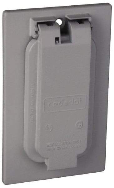 Thomas & Betts - Electrical Outlet Box Aluminum GFCI Receptacle Cover - Includes Gasket & Screw - Strong Tooling