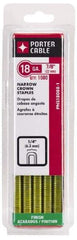 Porter-Cable - 5/8" Long x 1/4" Wide, 18 Gauge Narrow Crown Construction Staple - Grade 2 Steel, Galvanized Finish - Strong Tooling