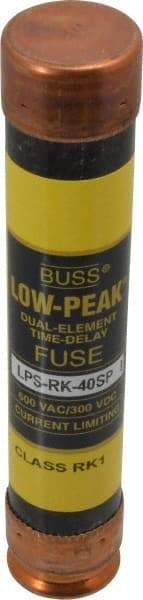 Cooper Bussmann - 300 VDC, 600 VAC, 40 Amp, Time Delay General Purpose Fuse - Fuse Holder Mount, 5-1/2" OAL, 100 at DC, 300 at AC (RMS) kA Rating, 1-1/16" Diam - Strong Tooling