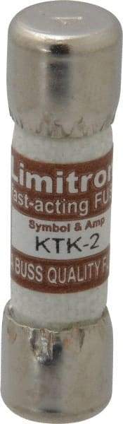 Cooper Bussmann - 600 VAC, 2 Amp, Fast-Acting General Purpose Fuse - Fuse Holder Mount, 1-1/2" OAL, 100 at AC kA Rating, 13/32" Diam - Strong Tooling