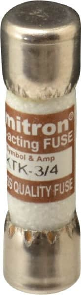 Cooper Bussmann - 600 VAC, 0.75 Amp, Fast-Acting General Purpose Fuse - Fuse Holder Mount, 1-1/2" OAL, 100 at AC kA Rating, 13/32" Diam - Strong Tooling