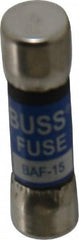 Cooper Bussmann - 250 VAC, 15 Amp, Fast-Acting General Purpose Fuse - Fuse Holder Mount, 1-1/2" OAL, 10 at 125 V kA Rating, 13/32" Diam - Strong Tooling