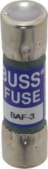 Cooper Bussmann - 250 VAC, 3 Amp, Fast-Acting General Purpose Fuse - Fuse Holder Mount, 1-1/2" OAL, 10 at 125 V kA Rating, 13/32" Diam - Strong Tooling