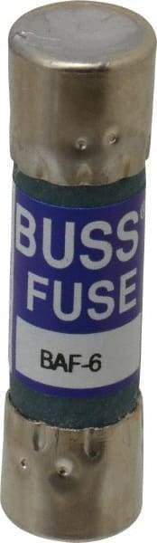 Cooper Bussmann - 250 VAC, 6 Amp, Fast-Acting General Purpose Fuse - Fuse Holder Mount, 1-1/2" OAL, 10 at 125 V kA Rating, 13/32" Diam - Strong Tooling