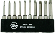 10 Piece - T6; T7; T8; T9; T10; T15; T20; T25; T27; T30 - Torx Powser Bit Belt Pack Set with Holder - Strong Tooling