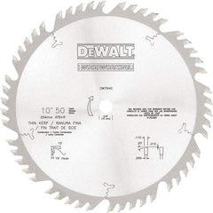 DeWALT - 10" Diam, 5/8" Arbor Hole Diam, 50 Tooth Wet & Dry Cut Saw Blade - Tungsten Carbide-Tipped, Standard Round Arbor - Strong Tooling