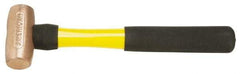 American Hammer - 2 Lb Head Nonsparking Mallet - 12" OAL, 11" Long Fiberglass Handle - Strong Tooling