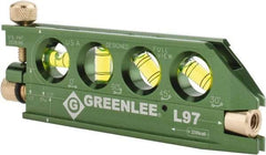 Greenlee - 1 Beam 240' Max Range Mini Magnet Laser Level - Red Beam, 1/4" at 100' Accuracy, 5-1/16" Long x 3/4" Wide x 1-13/16" High, Battery Included - Strong Tooling