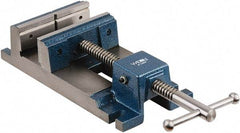 Wilton - 4-3/4" Jaw Opening Capacity x 1-1/2" Throat Depth, Horizontal Drill Press Vise - 4-1/2" Wide x 1-1/2" High Jaw, Stationary Base, Rapid Action, Steel - Strong Tooling