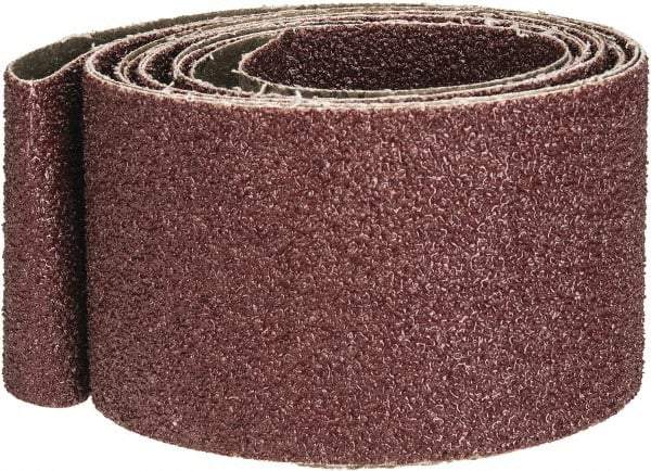 Tru-Maxx - 3" Wide x 132" OAL, 36 Grit, Aluminum Oxide Abrasive Belt - Aluminum Oxide, Very Coarse, Coated, X Weighted Cloth Backing - Strong Tooling