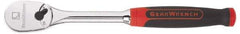 GearWrench - 1/4" Drive Pear Head Ratchet - Chrome Finish, 9" OAL, 60 Gear Teeth, Cushion Grip Handle, Flat Sealed Head - Strong Tooling