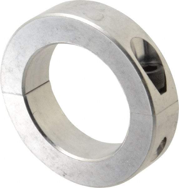 Climax Metal Products - 2-1/2" Bore, Aluminum, Two Piece Two Piece Split Shaft Collar - 3-3/4" Outside Diam, 7/8" Wide - Strong Tooling