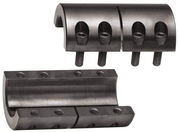 Climax Metal Products - 1" Inside x 1-3/4" Outside Diam, Two Piece Rigid Coupling without Keyway - 3" Long - Strong Tooling