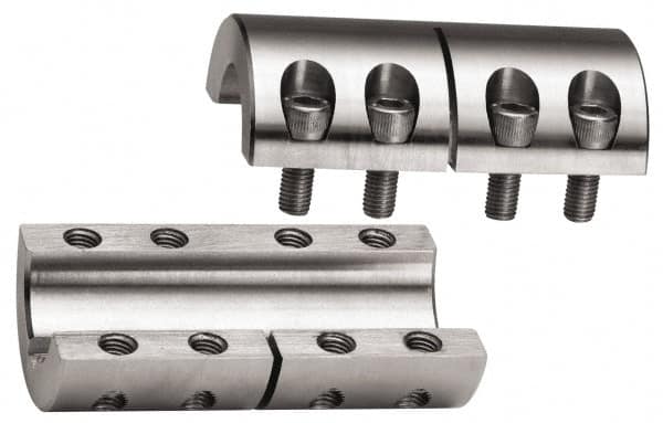 Climax Metal Products - 5/8" Inside x 1-5/16" Outside Diam, Two Piece Rigid Coupling without Keyway - 2" Long - Strong Tooling