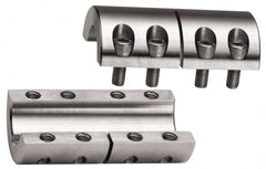 Climax Metal Products - 3/8" Inside x 7/8" Outside Diam, Two Piece Rigid Coupling without Keyway - 1-3/8" Long - Strong Tooling