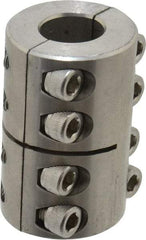 Climax Metal Products - 3/4" Inside x 1-1/2" Outside Diam, Two Piece Rigid Coupling without Keyway - 2-1/4" Long - Strong Tooling