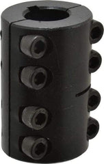 Climax Metal Products - 3/4" Inside x 1-1/2" Outside Diam, Two Piece Rigid Coupling with Keyway - 2-1/4" Long x 3/16" Keyway Width x 3/32" Keyway Depth - Strong Tooling