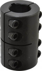 Climax Metal Products - 7/8" Inside x 1-5/8" Outside Diam, Two Piece Rigid Coupling with Keyway - 2-1/2" Long x 3/16" Keyway Width x 3/32" Keyway Depth - Strong Tooling