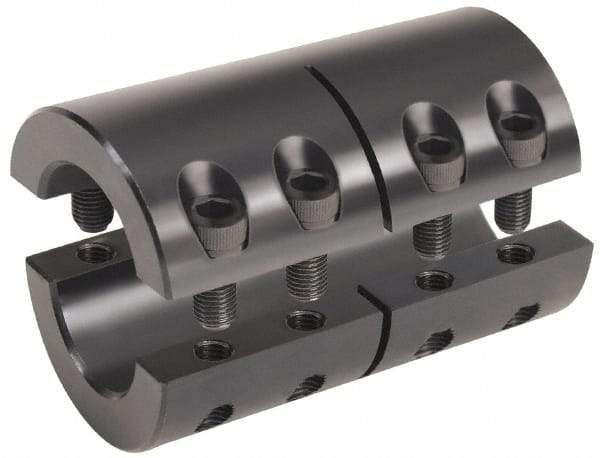 Climax Metal Products - 10mm Inside x 29mm Outside Diam, Metric Two-Piece Clamping Rigid Coupling - 45mm Long - Strong Tooling