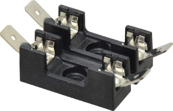 Cooper Bussmann - 2 Pole, 300 VAC/VDC, 30 Amp, Bolt-in Fuse Block - 1/4 Inch Diameter x 1-1/4 Inch Fuse Length, 2 Inch Long x 1-1/8 Inch Wide x 14.3mm High Block, 266°F - Strong Tooling