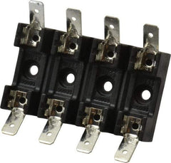 Cooper Bussmann - 4 Pole, 300 VAC/VDC, 30 Amp, Bolt-in Fuse Block - 1/4 Inch Diameter x 1-1/4 Inch Fuse Length, 2 Inch Long x 2-3/8 Inch Wide x 14.3mm High Block, 266°F - Strong Tooling