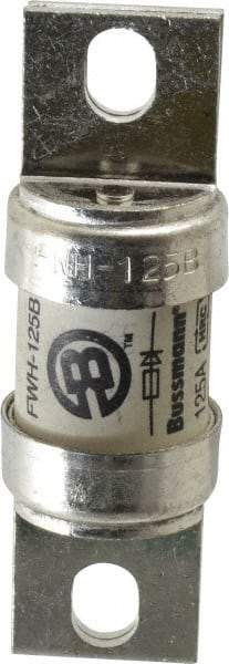 Cooper Bussmann - 500 VAC/VDC, 125 Amp, Fast-Acting Semiconductor/High Speed Fuse - Bolt-on Mount, 3-5/8" OAL, 200 (RMS Symmetrical), 50 at DC kA Rating, 1-5/32" Diam - Strong Tooling