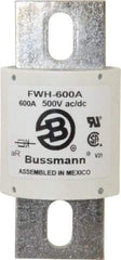 Cooper Bussmann - 500 VAC/VDC, 600 Amp, Fast-Acting Semiconductor/High Speed Fuse - Bolt-on Mount, 4-15/32" OAL, 200 (RMS Symmetrical), 50 at DC kA Rating, 2" Diam - Strong Tooling