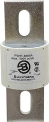 Cooper Bussmann - 500 VAC/VDC, 800 Amp, Fast-Acting Semiconductor/High Speed Fuse - Bolt-on Mount, 6-15/32" OAL, 200 (RMS Symmetrical), 50 at DC kA Rating, 2-1/2" Diam - Strong Tooling