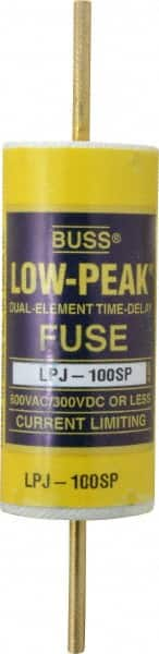 Cooper Bussmann - 300 VDC, 600 VAC, 100 Amp, Time Delay General Purpose Fuse - Bolt-on Mount, 4-5/8" OAL, 100 at DC, 300 at AC (RMS) kA Rating, 1-1/8" Diam - Strong Tooling