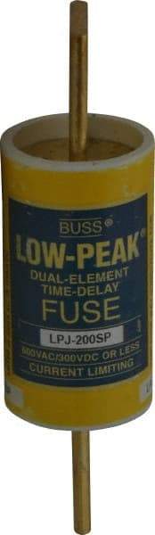 Cooper Bussmann - 300 VDC, 600 VAC, 200 Amp, Time Delay General Purpose Fuse - Bolt-on Mount, 5-3/4" OAL, 100 at DC, 300 at AC (RMS) kA Rating, 1-5/8" Diam - Strong Tooling