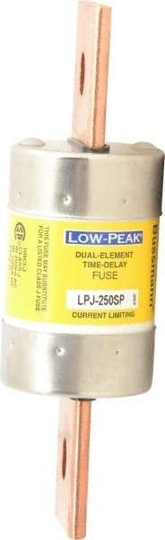 Cooper Bussmann - 300 VDC, 600 VAC, 250 Amp, Time Delay General Purpose Fuse - Bolt-on Mount, 7-1/8" OAL, 100 at DC, 300 at AC (RMS) kA Rating, 2" Diam - Strong Tooling