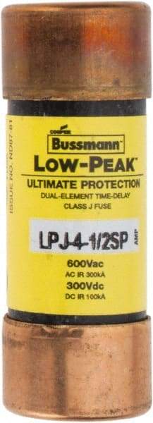 Cooper Bussmann - 300 VDC, 600 VAC, 4.5 Amp, Time Delay General Purpose Fuse - Fuse Holder Mount, 2-1/4" OAL, 100 at DC, 300 at AC (RMS) kA Rating, 13/16" Diam - Strong Tooling