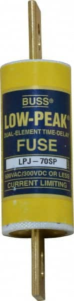 Cooper Bussmann - 300 VDC, 600 VAC, 70 Amp, Time Delay General Purpose Fuse - Bolt-on Mount, 4-5/8" OAL, 100 at DC, 300 at AC (RMS) kA Rating, 1-1/8" Diam - Strong Tooling