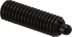 Gibraltar - 3/8-16, 1-1/8" Thread Length, 3/16" Plunger Projection, Steel Threaded Spring Plunger - 3/16" Max Plunger Diam, 1-1/8" Plunger Length, 2.8 Lb Init End Force, 7.2 Lb Final End Force - Strong Tooling