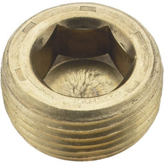 Holo-Krome - 3/4-14, 17/32" OAL, Brass Socket Pressure Plug - Strong Tooling