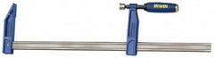 Irwin - 12" Capacity, 4-7/8" Throat Depth Bar Clamp - 1,150 Lb Clamping Pressure, 12" OAL - Strong Tooling