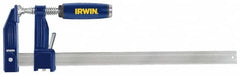 Irwin - 18" Capacity, 3-1/8" Throat Depth Bar Clamp - 1,000 Lb Clamping Pressure, 18" OAL - Strong Tooling