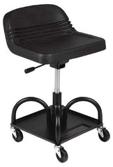 Whiteside - 400 Lb Capacity, 4 Wheel Adjustable Creeper Seat - Steel, 15" Long x 22" Overall Height x 15" Wide - Strong Tooling