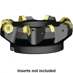 Kennametal - 5 Inserts, 3.184" Cutter Diam, 0.087" Max Depth of Cut, Indexable High-Feed Face Mill - 0.8661" Arbor Hole Diam, 1.595" High, KSHR Toolholder, HNGJ 0905.. Inserts, Series Dodeka High-Feed - Strong Tooling