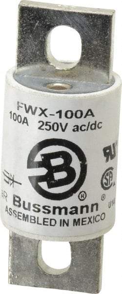 Cooper Bussmann - 250 VAC/VDC, 100 Amp, Fast-Acting Semiconductor/High Speed Fuse - Stud Mount Mount, 3-1/8" OAL, 200 (RMS), 50 at DC kA Rating, 1-7/32" Diam - Strong Tooling