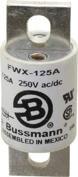 Cooper Bussmann - 250 VAC/VDC, 125 Amp, Fast-Acting Semiconductor/High Speed Fuse - Stud Mount Mount, 3-1/8" OAL, 200 (RMS), 50 at DC kA Rating, 1-7/32" Diam - Strong Tooling