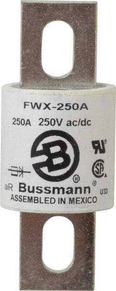 Cooper Bussmann - 250 VAC/VDC, 250 Amp, Fast-Acting Semiconductor/High Speed Fuse - Stud Mount Mount, 3-27/32" OAL, 200 (RMS), 50 at DC kA Rating, 1-1/2" Diam - Strong Tooling