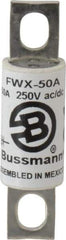 Cooper Bussmann - 250 VAC/VDC, 50 Amp, Fast-Acting Semiconductor/High Speed Fuse - Stud Mount Mount, 3-3/16" OAL, 200 (RMS), 50 at DC kA Rating, 0.81" Diam - Strong Tooling