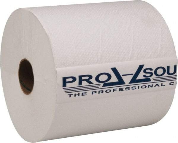 PRO-SOURCE - Hard Roll of 1 Ply White Paper Towels - 8" Wide, 800' Roll Length - Strong Tooling