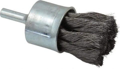 Weiler - 1-1/8" Brush Diam, Knotted, End Brush - 1/4" Diam Shank, 20,000 Max RPM - Strong Tooling