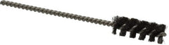 Weiler - 1" Long x 3/8" Diam Steel Tube Brush - Single Spiral, 3-1/2" OAL, 0.004" Wire Diam, 1/8" Shank Diam - Strong Tooling